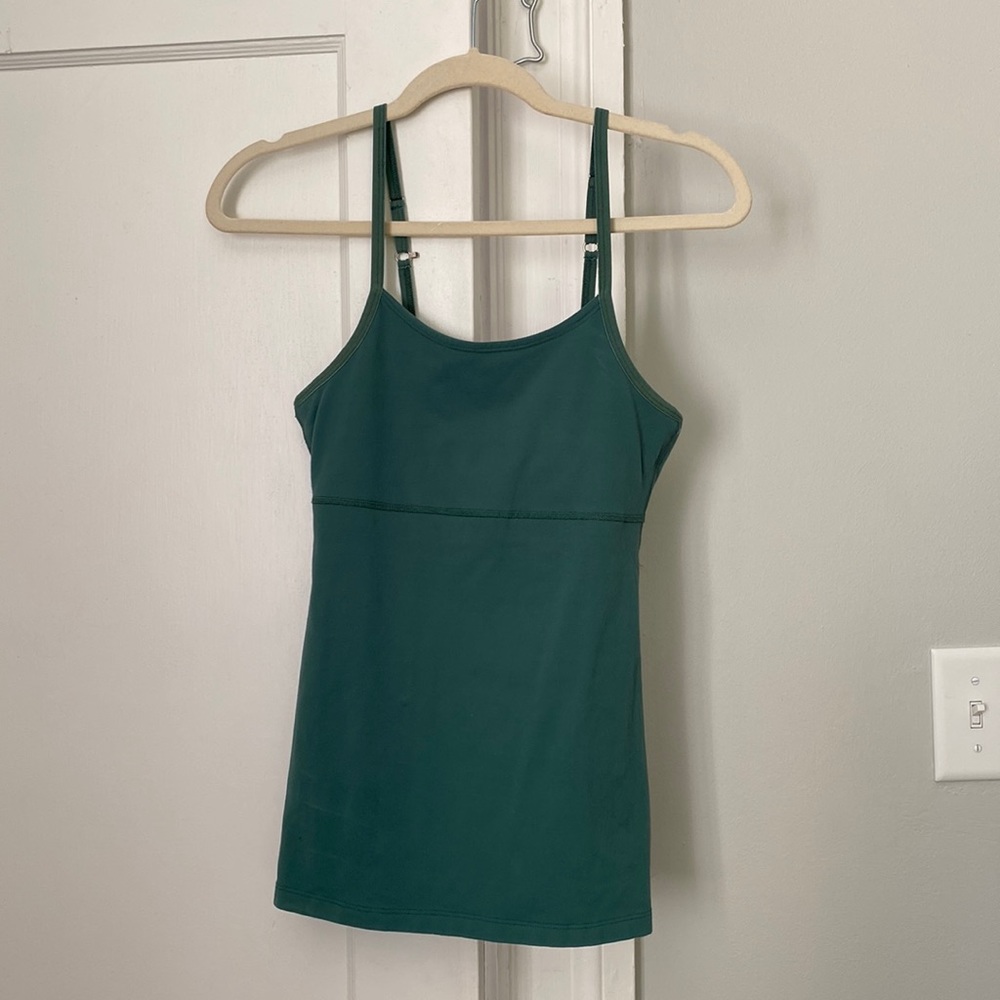 Beyond Yoga Teal Green Adjustable-Strap Tank Top